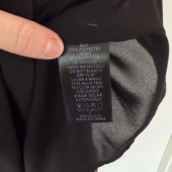 Black Floral Midi Dress with Adjustable Tie Straps - Picture 5 of 5